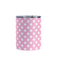 Pink Polka Dot Tumbler Cup (10oz, stainless steel insulated) at Amy's Coffee Mugs