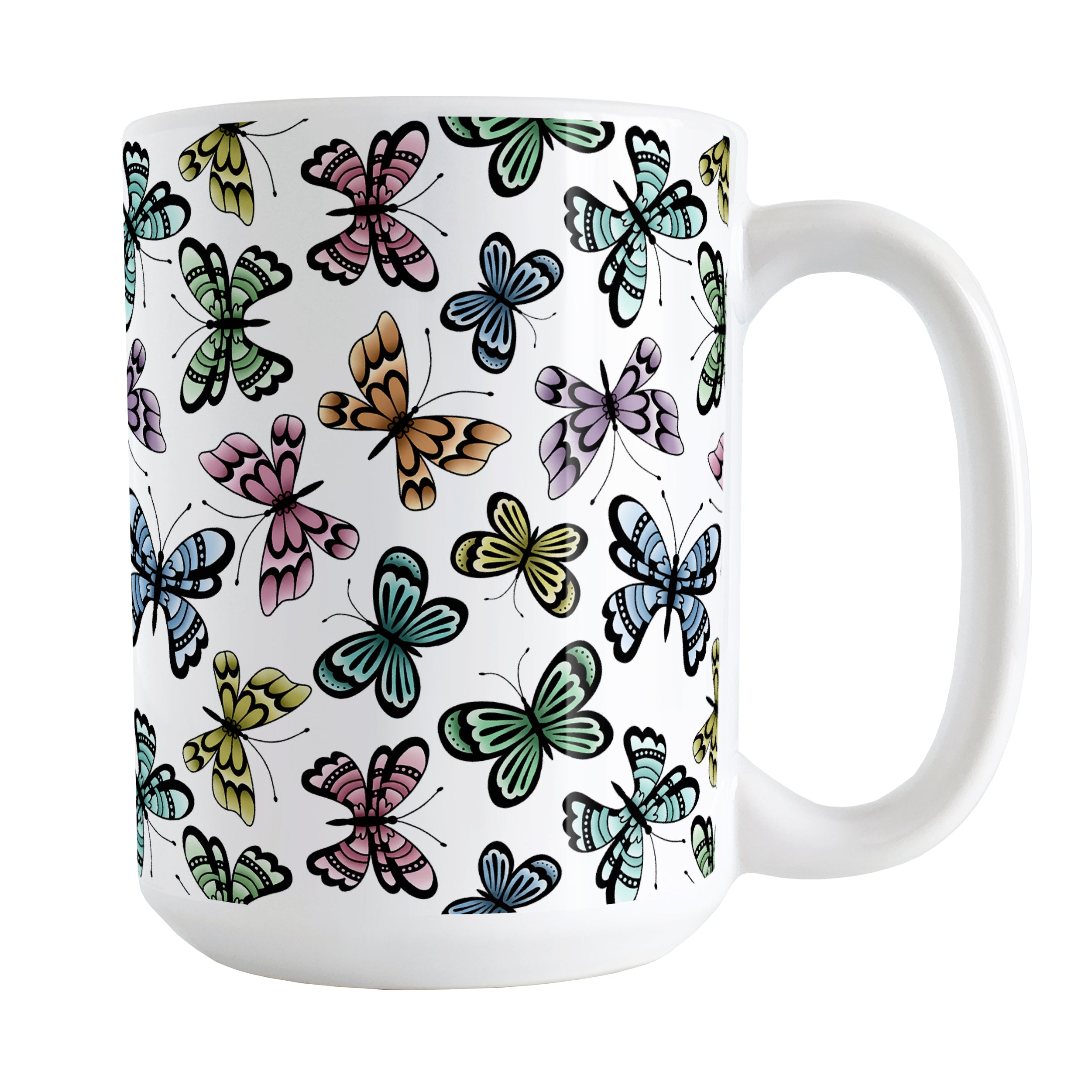 Pretty Butterfly Pattern Travel Mug – Amy's Coffee Mugs