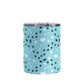 Puppy Run Blue Dog Tumbler Cup (10oz) at Amy's Coffee Mugs. A stainless steel insulated tumbler cup designed with a pattern of chaotic tracks of puppy paw prints running around the cup with white dog bones, playing balls, and hearts over a light blue background that wraps around the cup. This cup is perfect for people who love puppy dogs, cute paw print designs, and the color blue. 