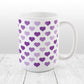 Purple Hearts Pattern Mug at Amy's Coffee Mugs