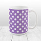 Purple Polka Dot Pattern Mug at Amy's Coffee Mugs