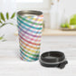 Rainbow Gingham Travel Mug at Amy's Coffee Mugs