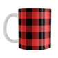 Red and Black Buffalo Plaid Mug (11oz) at Amy's Coffee Mugs