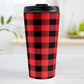 Red and Black Buffalo Plaid Travel Mug (15oz, stainless steel insulated) at Amy's Coffee Mugs