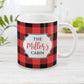 Red and Black Personalized Buffalo Plaid Pattern Mug at Amy's Coffee Mugs