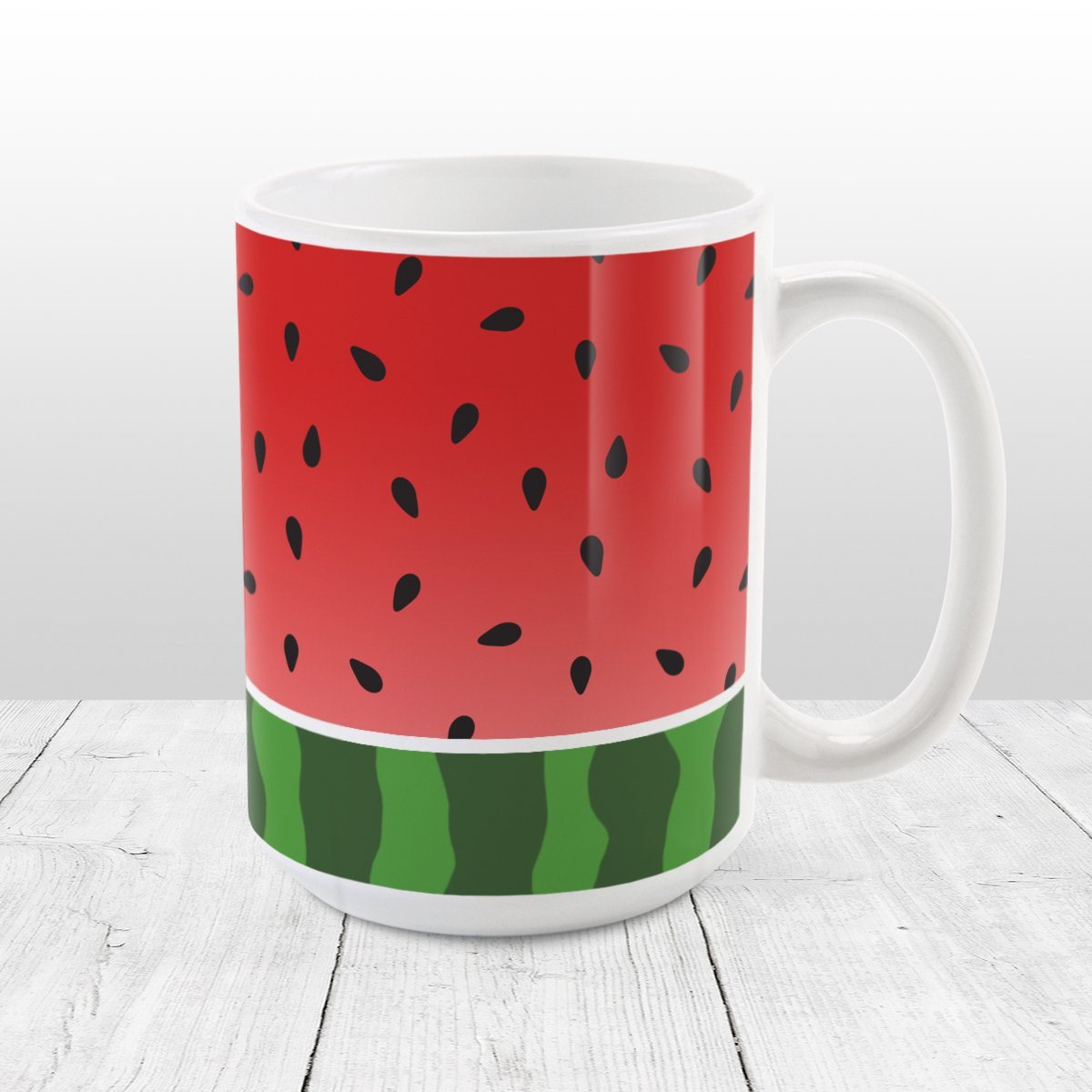 Red and Green Watermelon Mug at Amy's Coffee Mugs