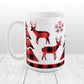 Red Buffalo Plaid Deer and Trees Mug (15oz) at Amy's Coffee Mugs