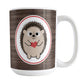 Rustic Wood Red Heart Hedgehog Mug (15oz) at Amy's Coffee Mugs