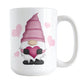 Pink Heart Gnome Mug - 15oz