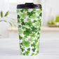 Shamrocks and 4-Leaf Clovers Travel Mug at Amy's Coffee Mugs. A stainless steel insulated travel mug designed with an organic-like pattern of green shamrocks and 4-leaf clovers in different shades of green. This illustrated pattern is printed around the travel mug.