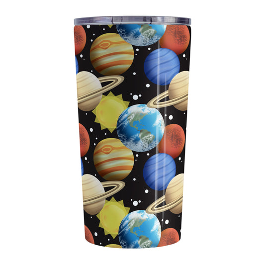 Space Planets Pattern - Space Tumbler Cup (20oz, stainless steel insulated) at Amy's Coffee Mugs