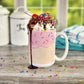 Strawberry Ice Cream Waffle Cone Mug with ice cream in it - Amy's Coffee Mugs