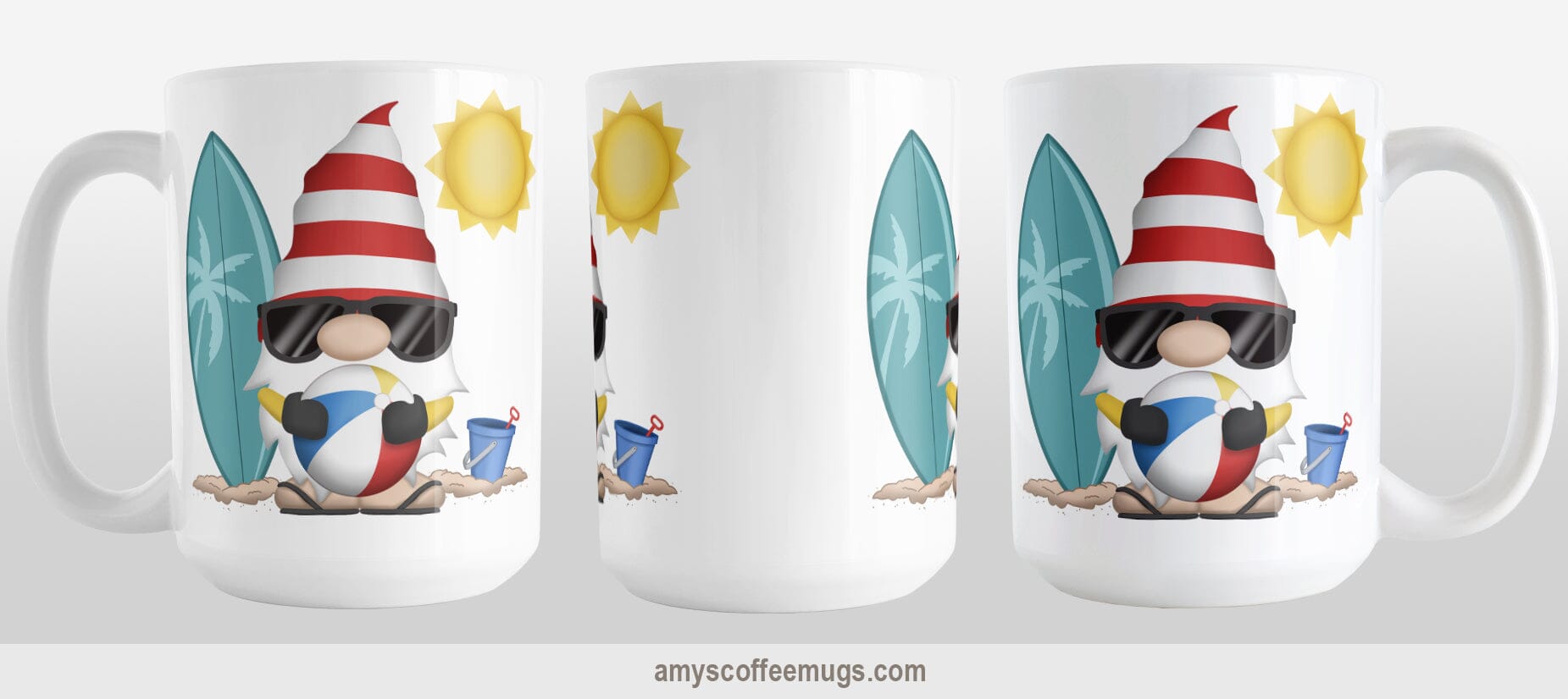 Summer Beach Gnome Tumbler Cup – Amy's Coffee Mugs