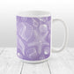 Purple Beach Mug - White Seashell Pattern Purple Beach Mug at Amy's Coffee Mugs
