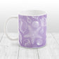 Purple Beach Mug - White Seashell Pattern Purple Beach Mug at Amy's Coffee Mugs