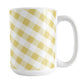 Yellow Gingham Mug (15oz) at Amy's Coffee Mugs