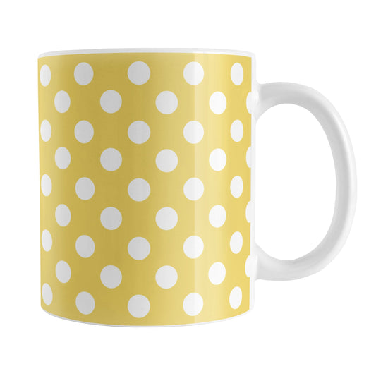 Yellow Polka Dot Mug (11oz) at Amy's Coffee Mugs