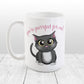 Cat Mug - You're Purrfect for Me - Cute Gray Cat Mug at Amy's Coffee Mugs