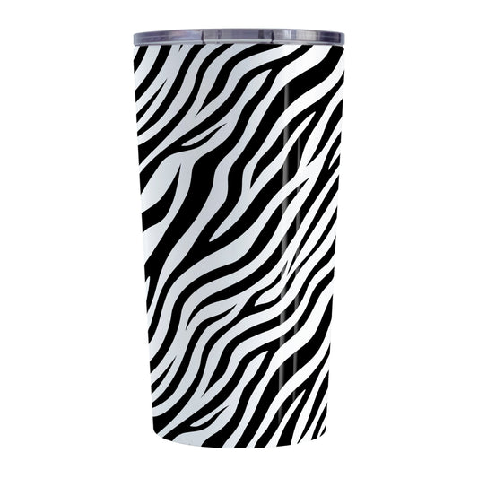 Zebra Print Pattern Tumbler Cup (20oz, stainless steel insulated) at Amy's Coffee Mugs